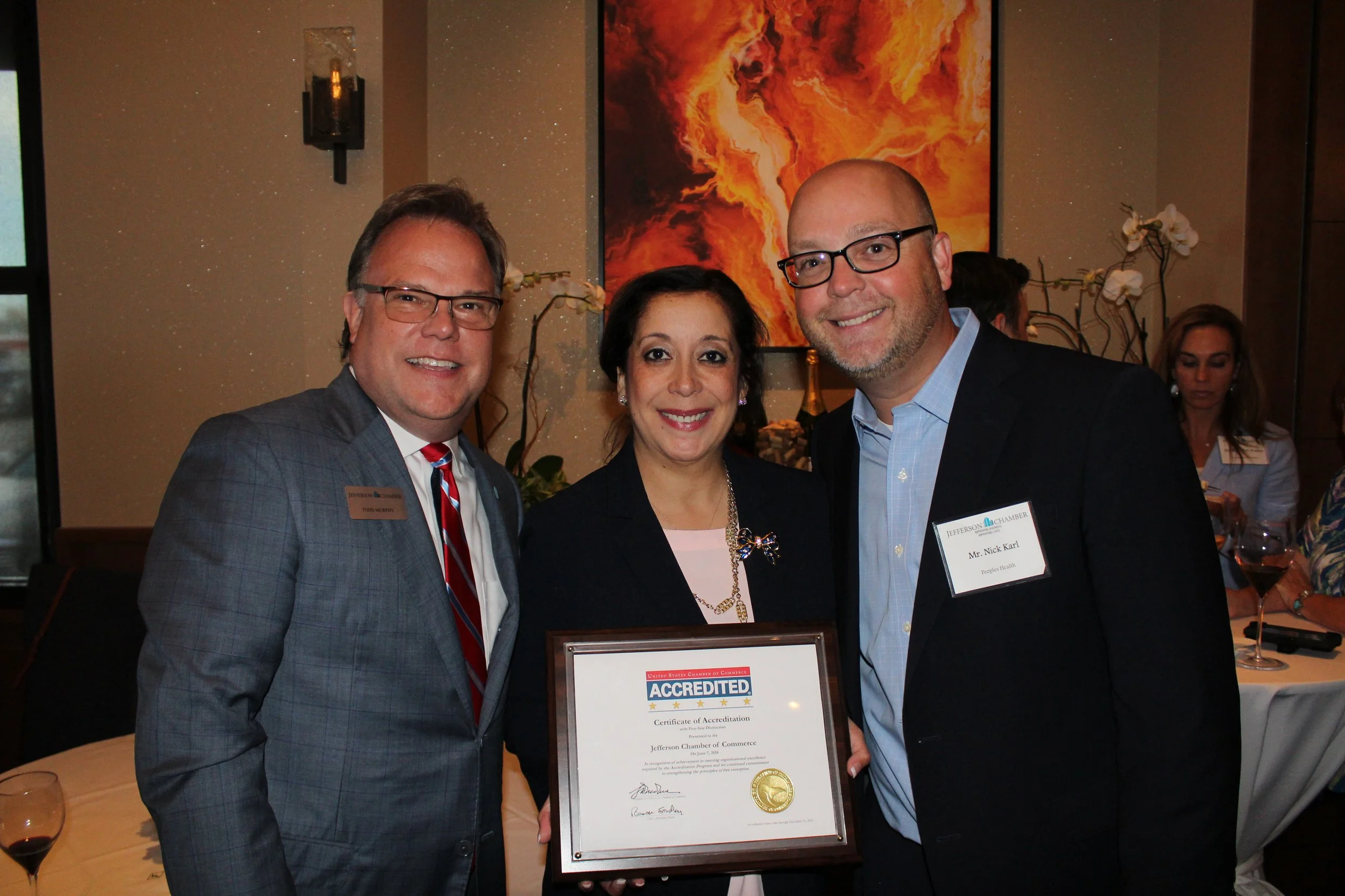 U.S. Chamber Awards Jefferson Chamber with 5-Star Accreditation