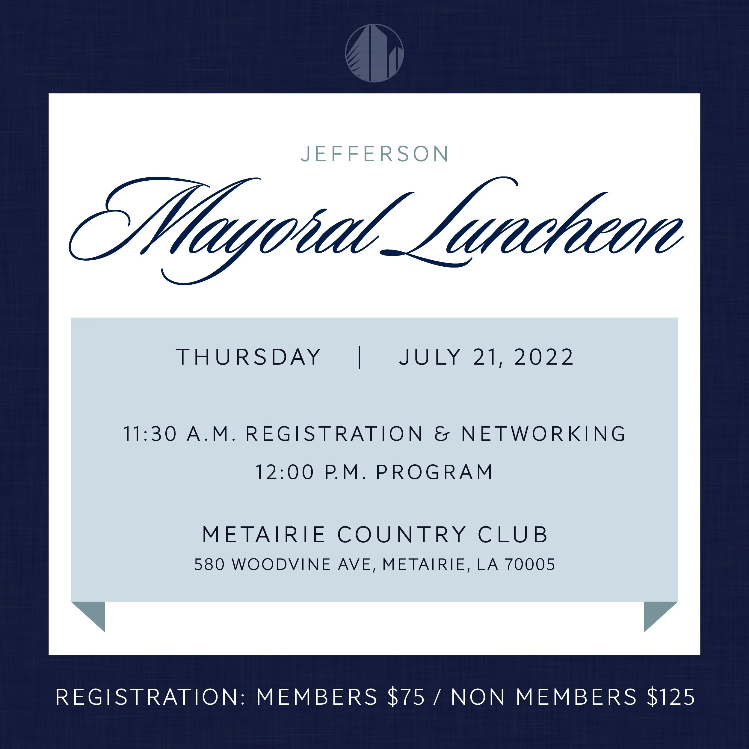 Jefferson Chamber to Host Mayoral Luncheon July 21
