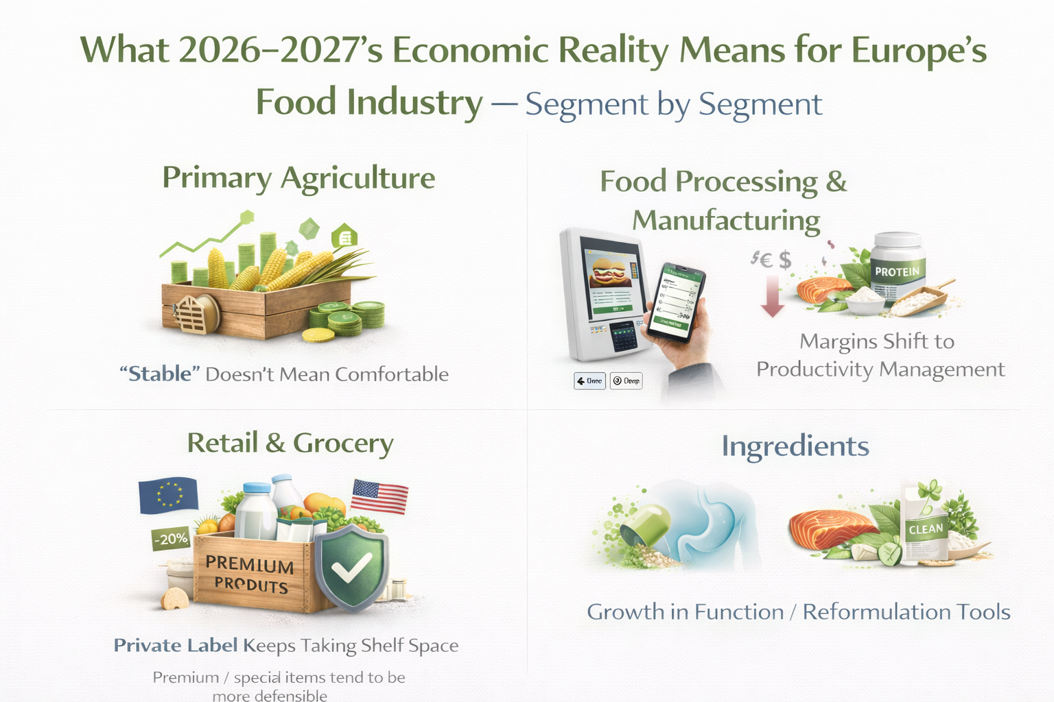 What 2026–2027’s Economic Reality Means for Europe’s Food Industry — Segment by Segment