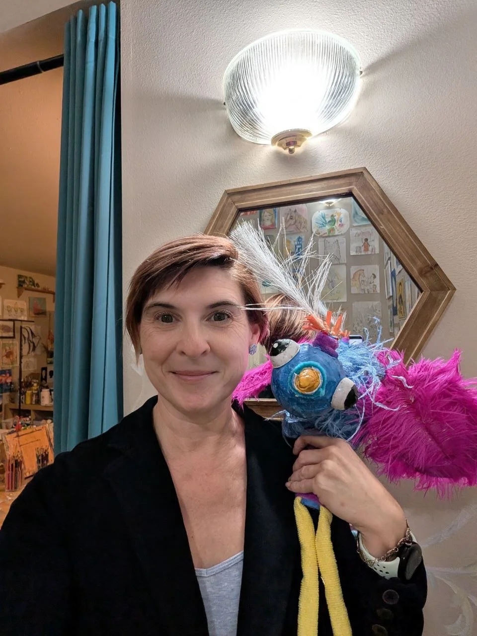 A splash of bright wings
Perched softly in human hands&mdash;
Joy learns how to fly. 🐦