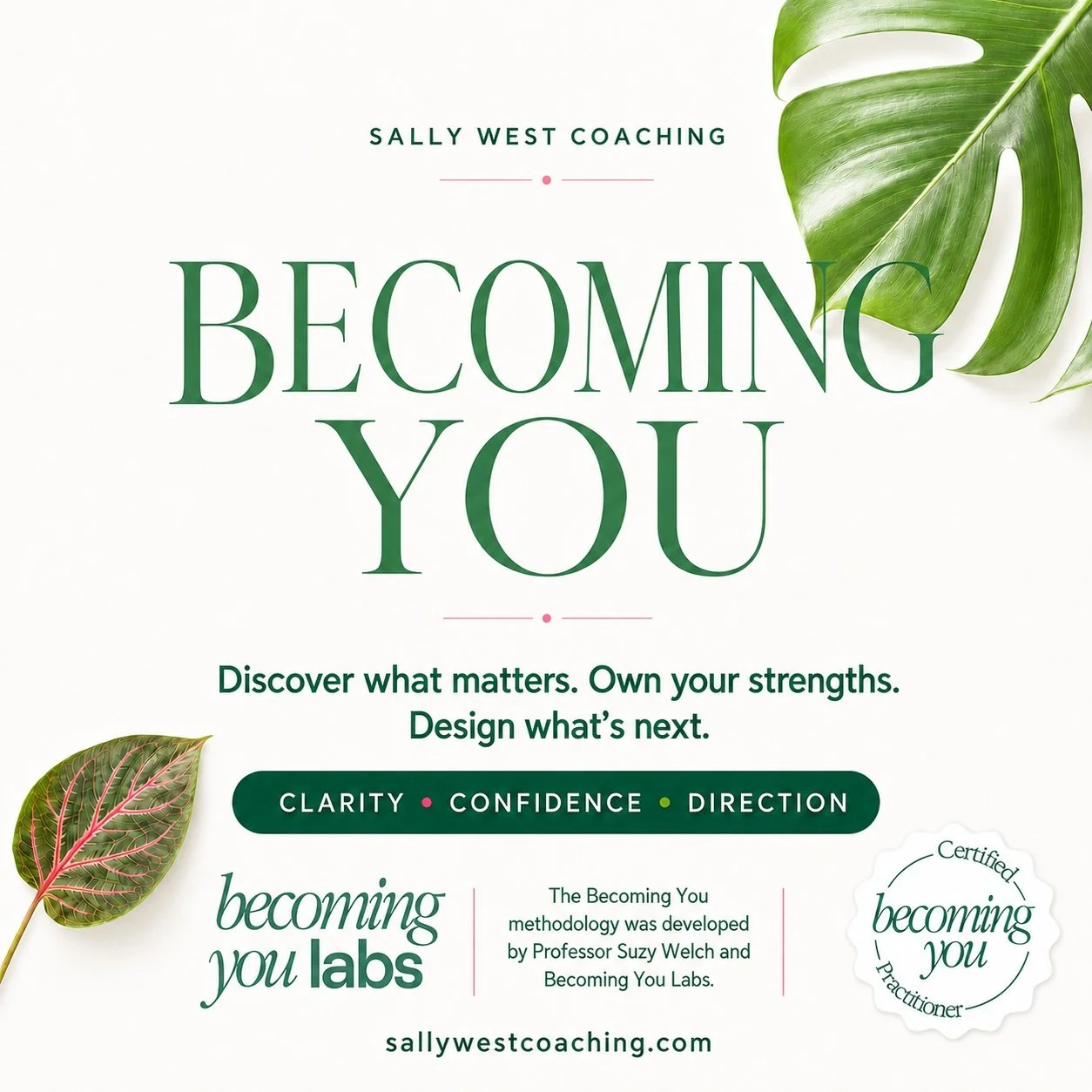 What if you could approach &ldquo;What&rsquo;s next?&rdquo; with more than instinct or guesswork?

Becoming You is a methodology developed by Professor Suzy Welch and Becoming You Labs. It brings together three important pieces of the puzzle&mdash;yo