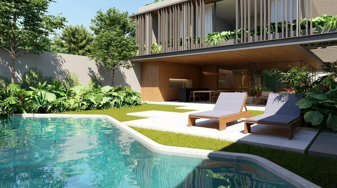 PROJETO ZCR

A implanta&ccedil;&atilde;o e a distribui&ccedil;&atilde;o dos ambientes foram pensadas para oferecer uma din&acirc;mica pr&aacute;tica e fluida. As &aacute;reas sociais, voltadas para o fundo do terreno, se conectam com lazer e jardim, 