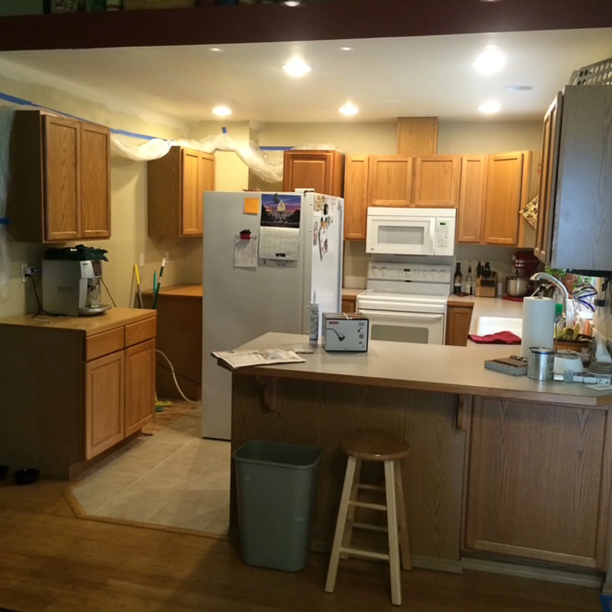 The original, confined kitchen location before being reimagined by Daybreak Design & Build. This Kitsap County remodel involved relocating the kitchen to create a more functional, modern layout.