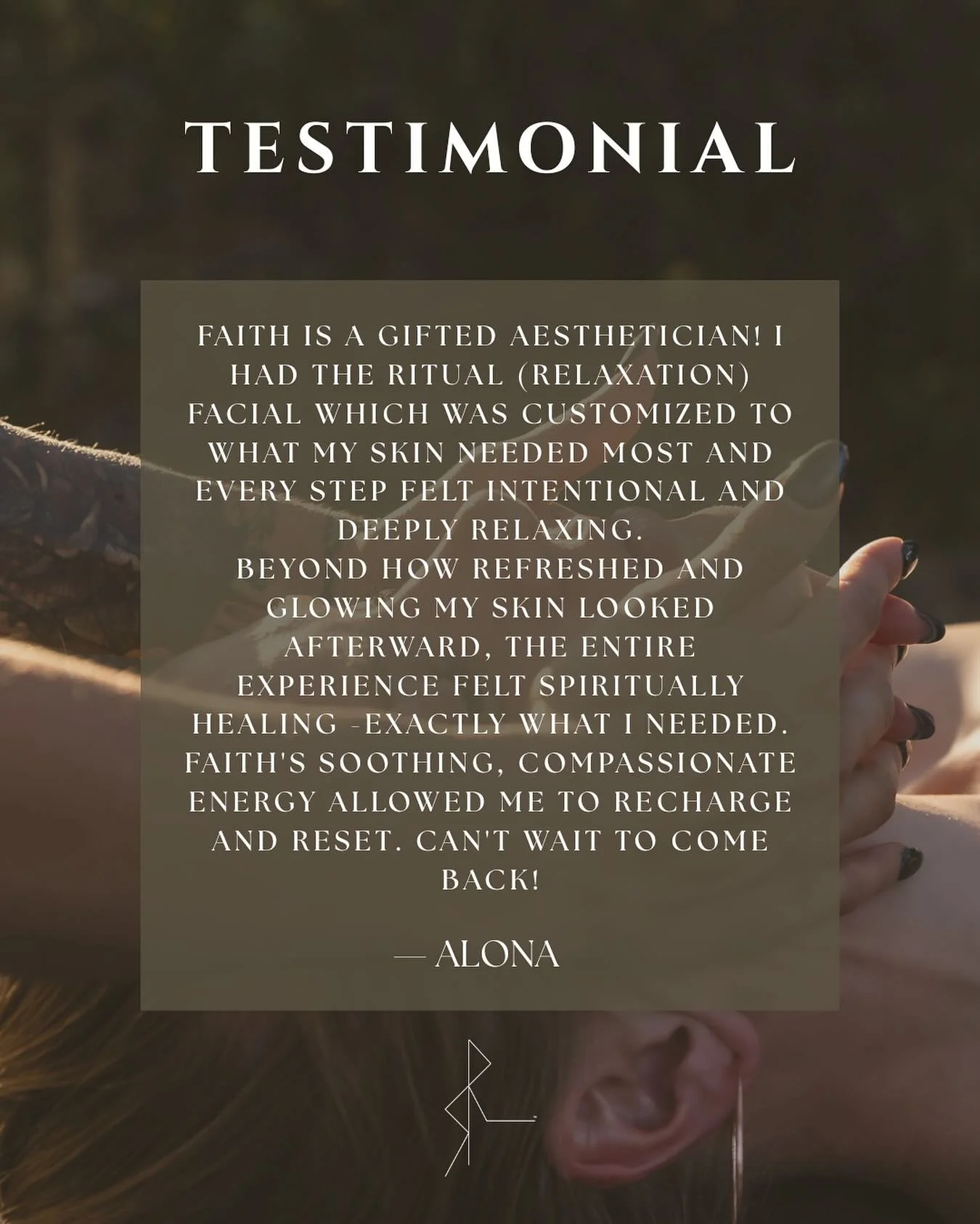 Every experience here is one I aim to be intentional with from the moment you arrive to the moment you leave.
When someone walks out lighter, softer, and more connected to themselves, it reminds me why I do what I do. ✨
These moments of pause, peace,