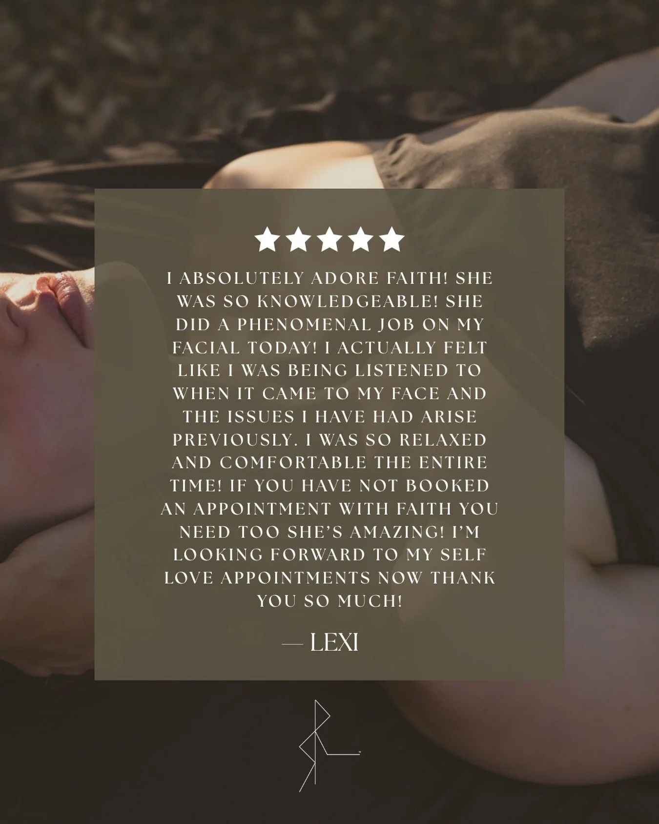 My heart could burst reading this!
Feeling truly seen and heard is everything, and it means the world to know that&rsquo;s how you felt in my space. Thank you, Lexi, for trusting me with your skin and your self-care time. These moments are why I do w