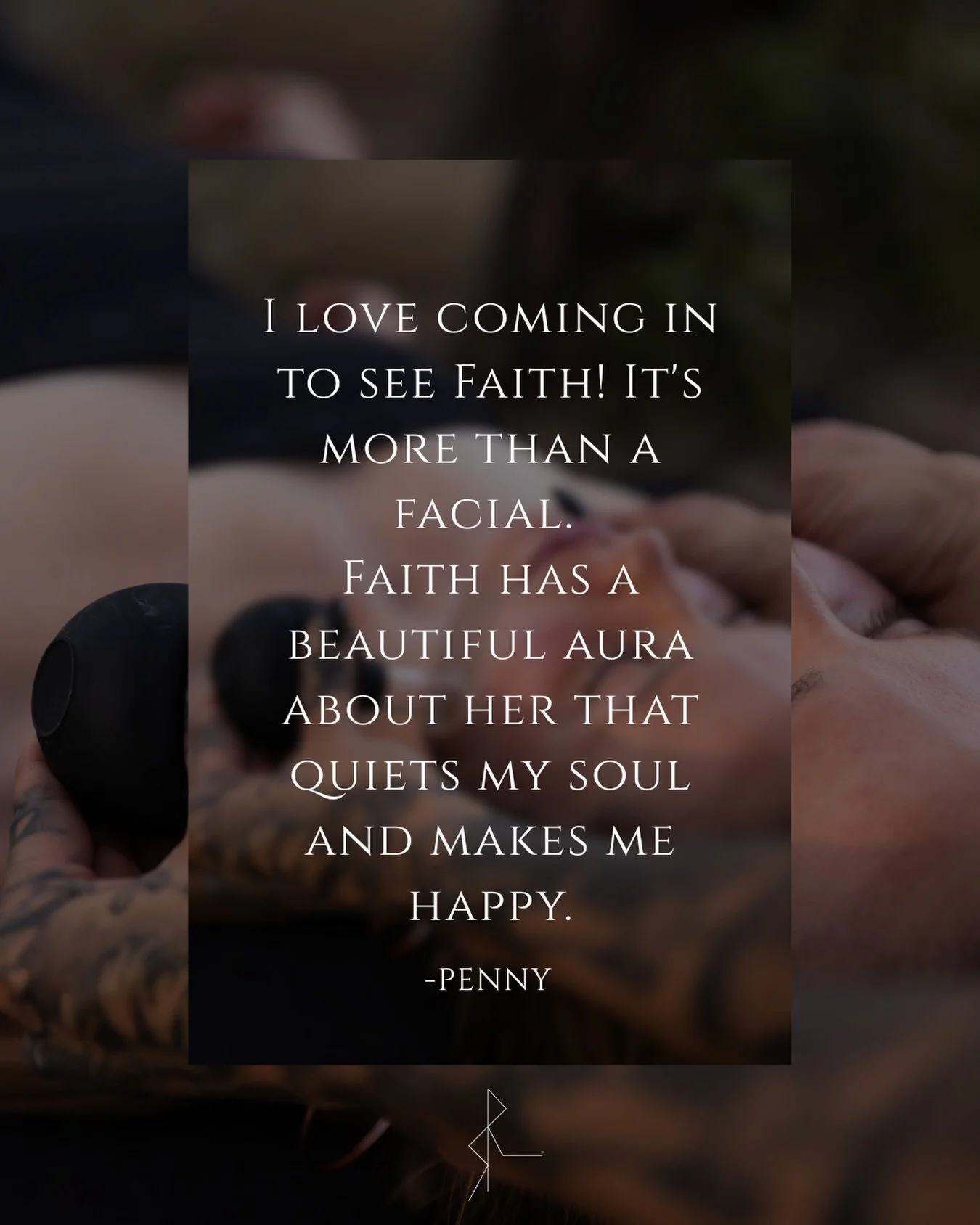 Thank you, Penny, for trusting me not only with your skin, but with your nervous system, your rest, and your time. Being able to create a space that people feel safe enough to exhale in will never be something I take lightly. Grateful to know and be 