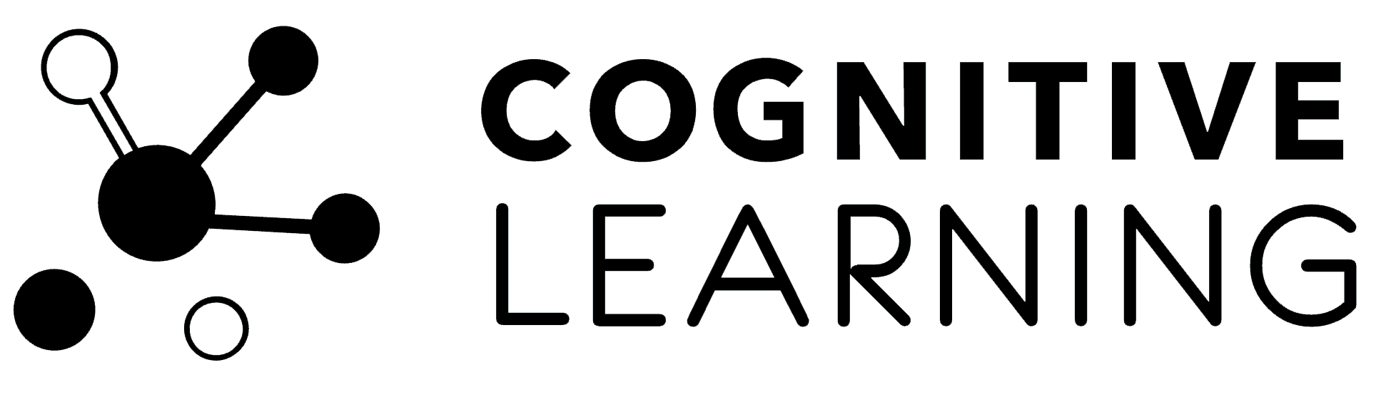 Cognitive Learning logo featuring molecular structure and the text 'Cognitive Learning'.