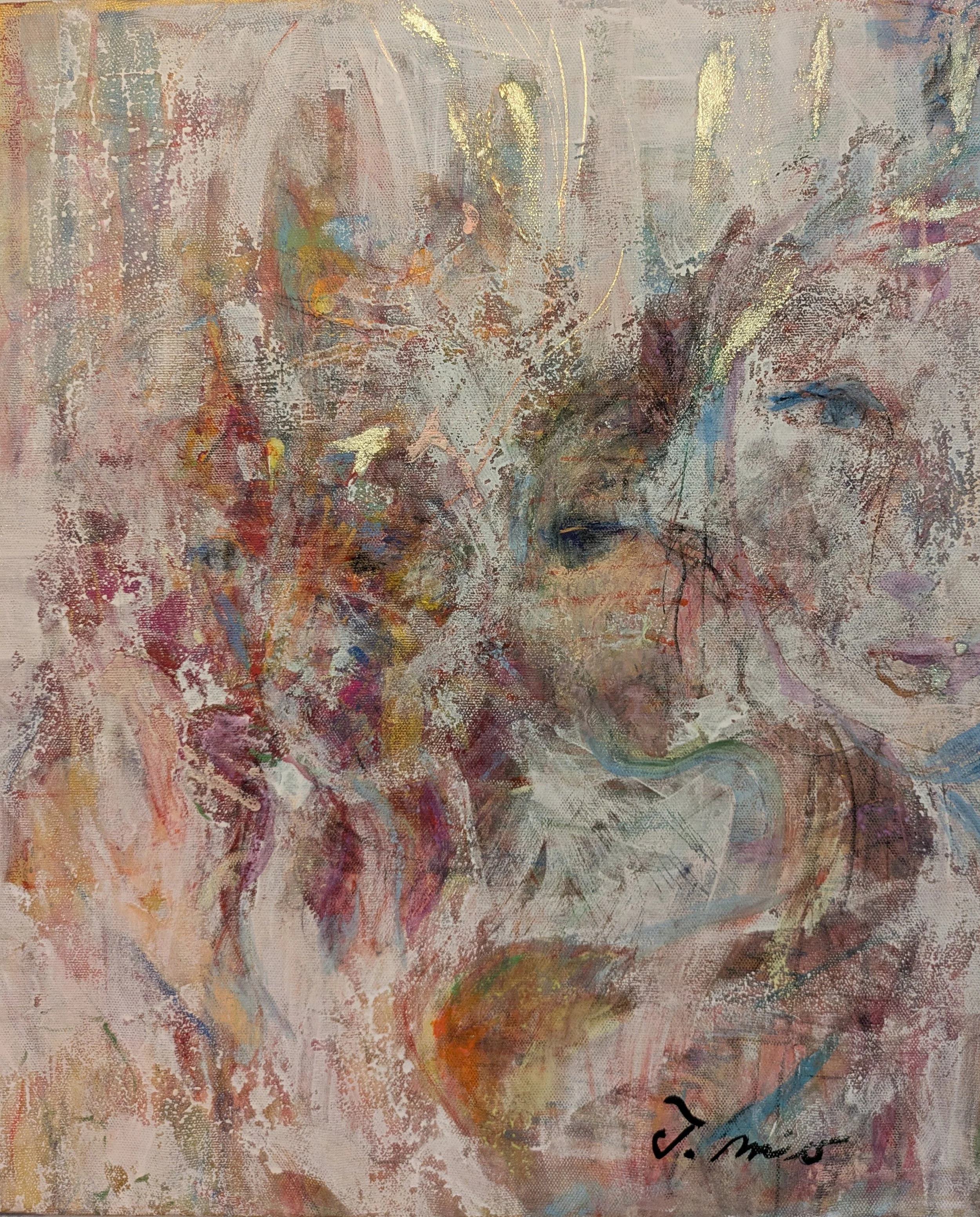 Tahara Mio - Japan - "Homa with me. water oil mix on canvas.53×45×2"