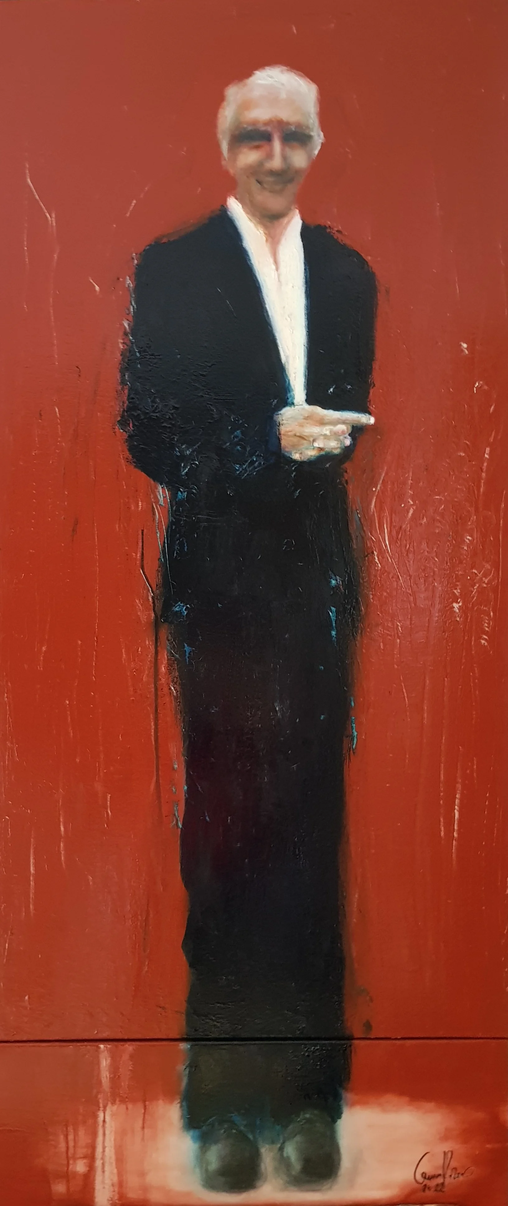 Carmen Moreno - Spain - "Professor Blobel", 2016, oil on canvas, 120X60 cm