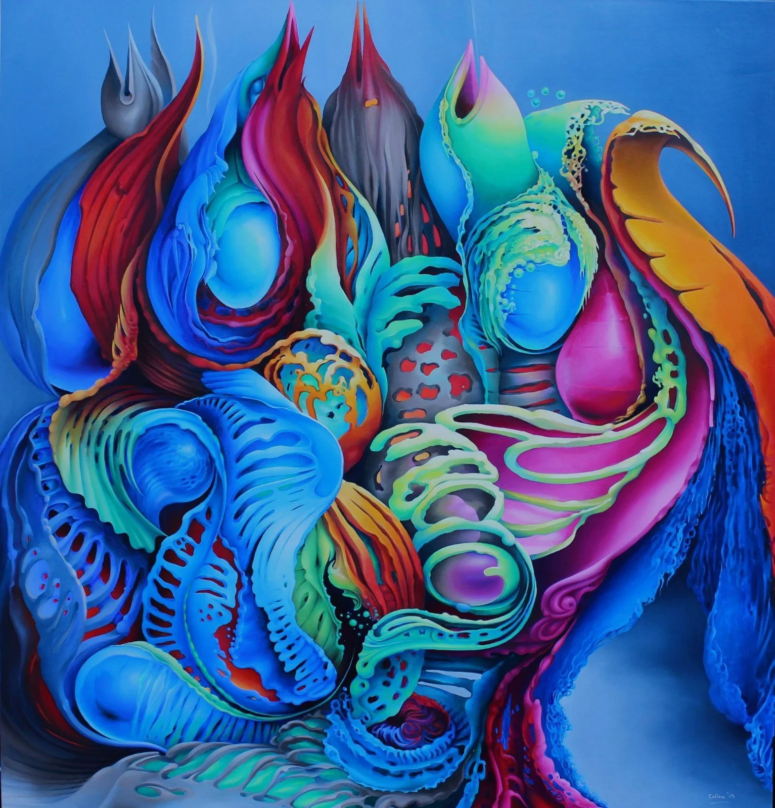 Symona Colina - Italia - "The Wall - Oil on Canvas 80x90 cm"