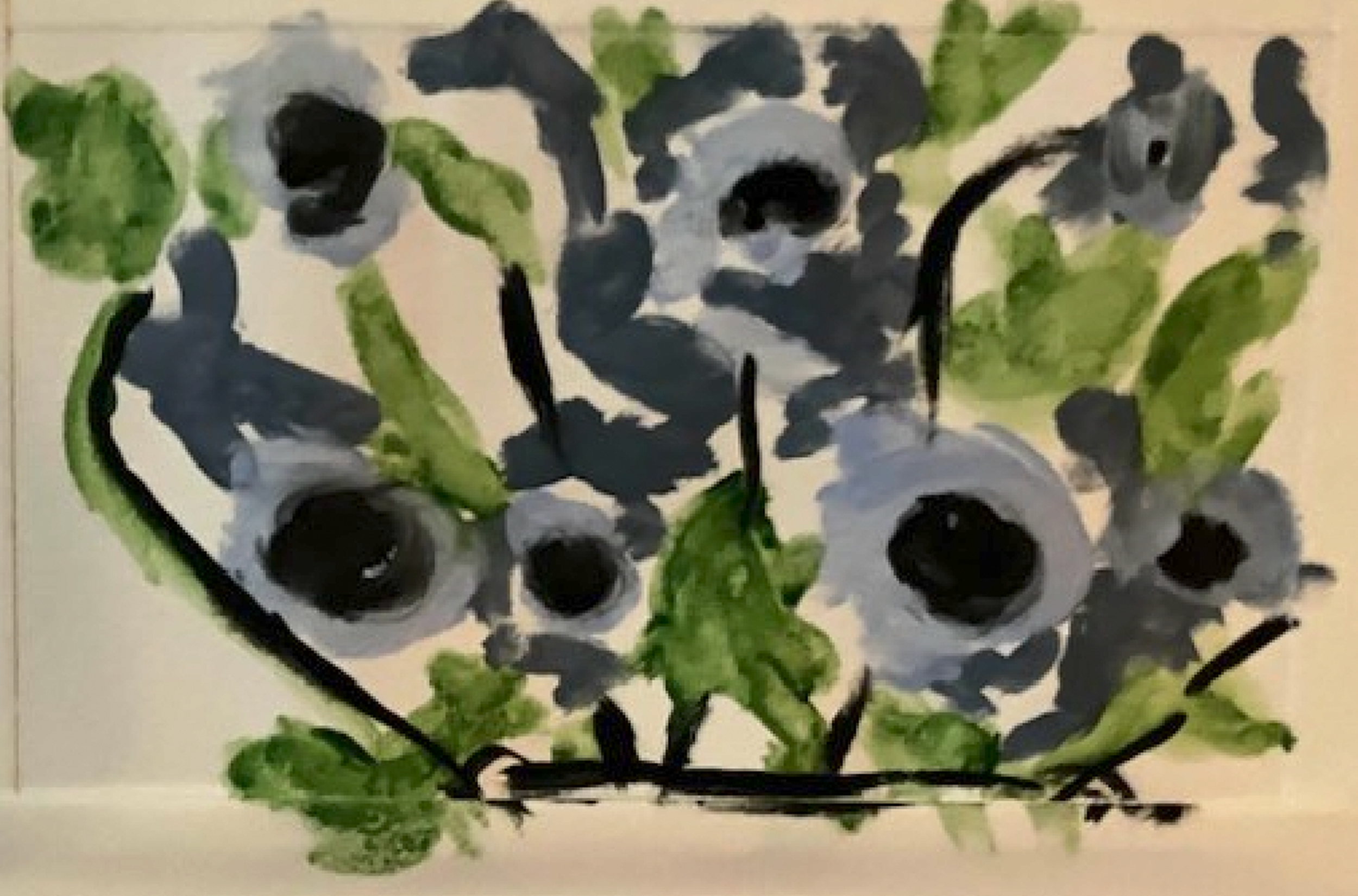 Jill Bayor - United States - "Blue Flowers"