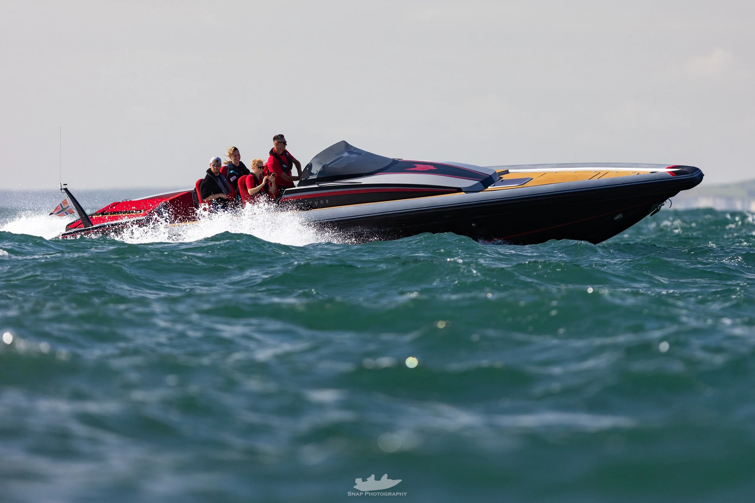 Luxury RIB hire for private transport to The Hut Isle of Wight