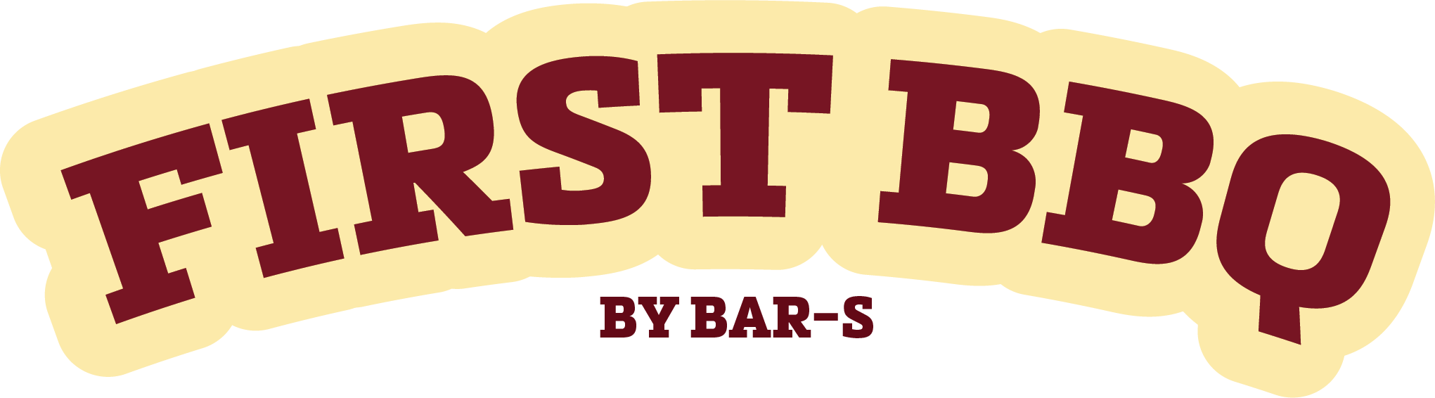 Logo for First Bobo by Bar-B, featuring stylized text with a cream and dark red color scheme.