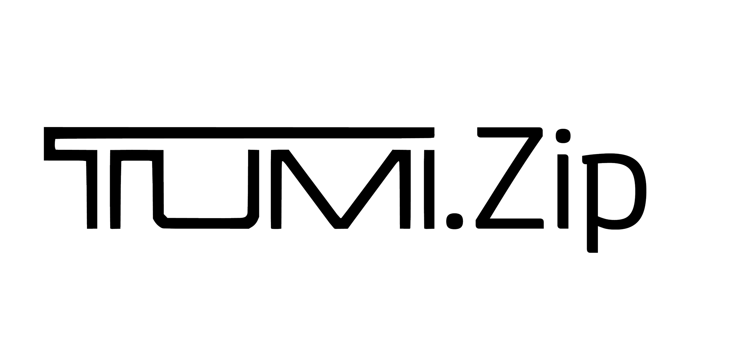Outline of a web address 'MU.ZIP' with the letters integrated into a house-like structure.