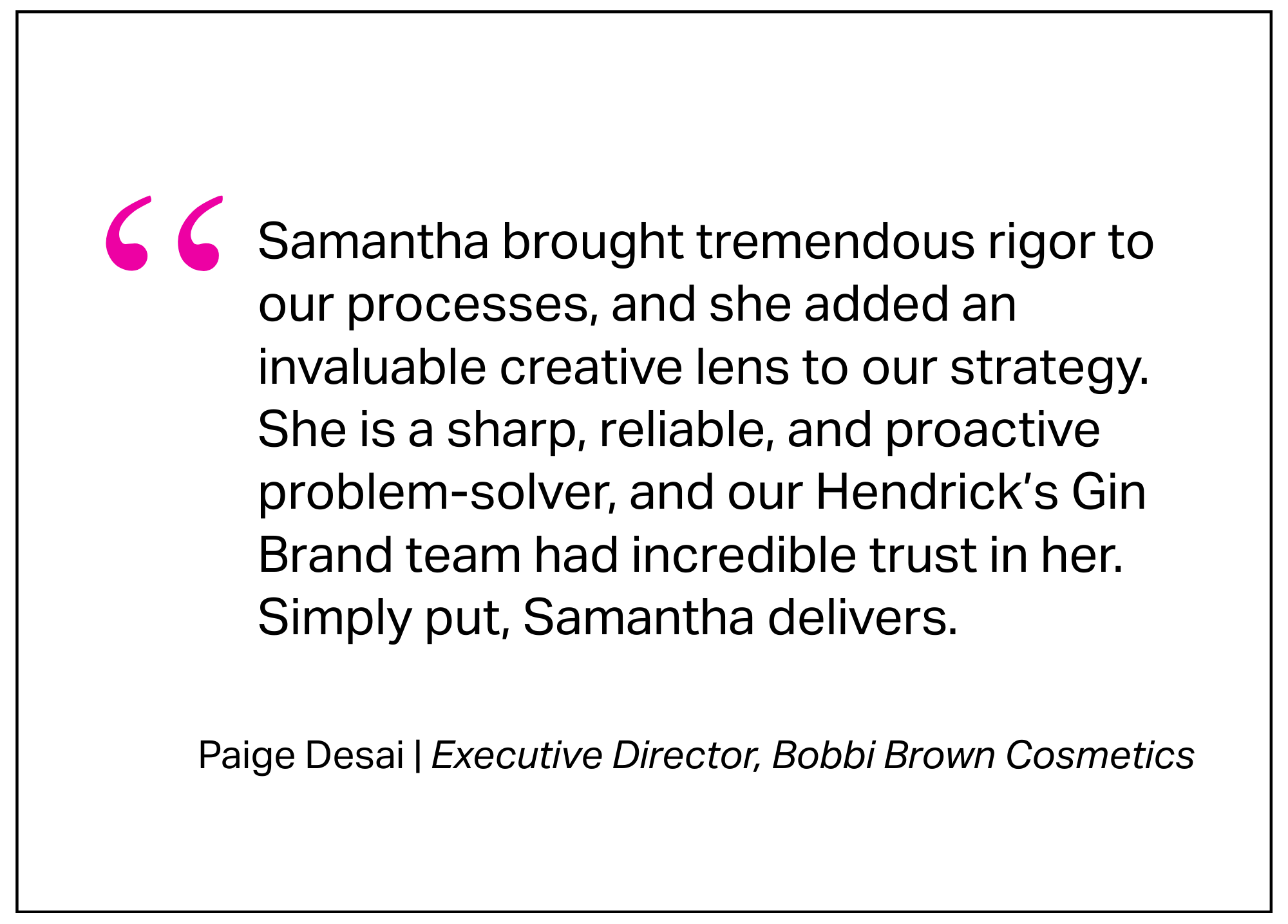 Black background with a quote in black text and pink quotation marks that reads, 'A girl should be two things: classy and fabulous.'