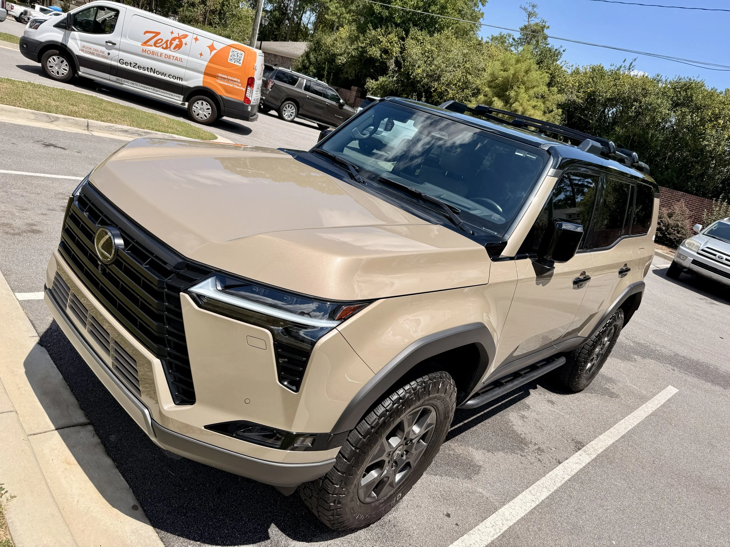 Glossy Lexus GX 550 after premium mobile auto detailing by Zest Mobile Detail in Columbia, South Carolina.