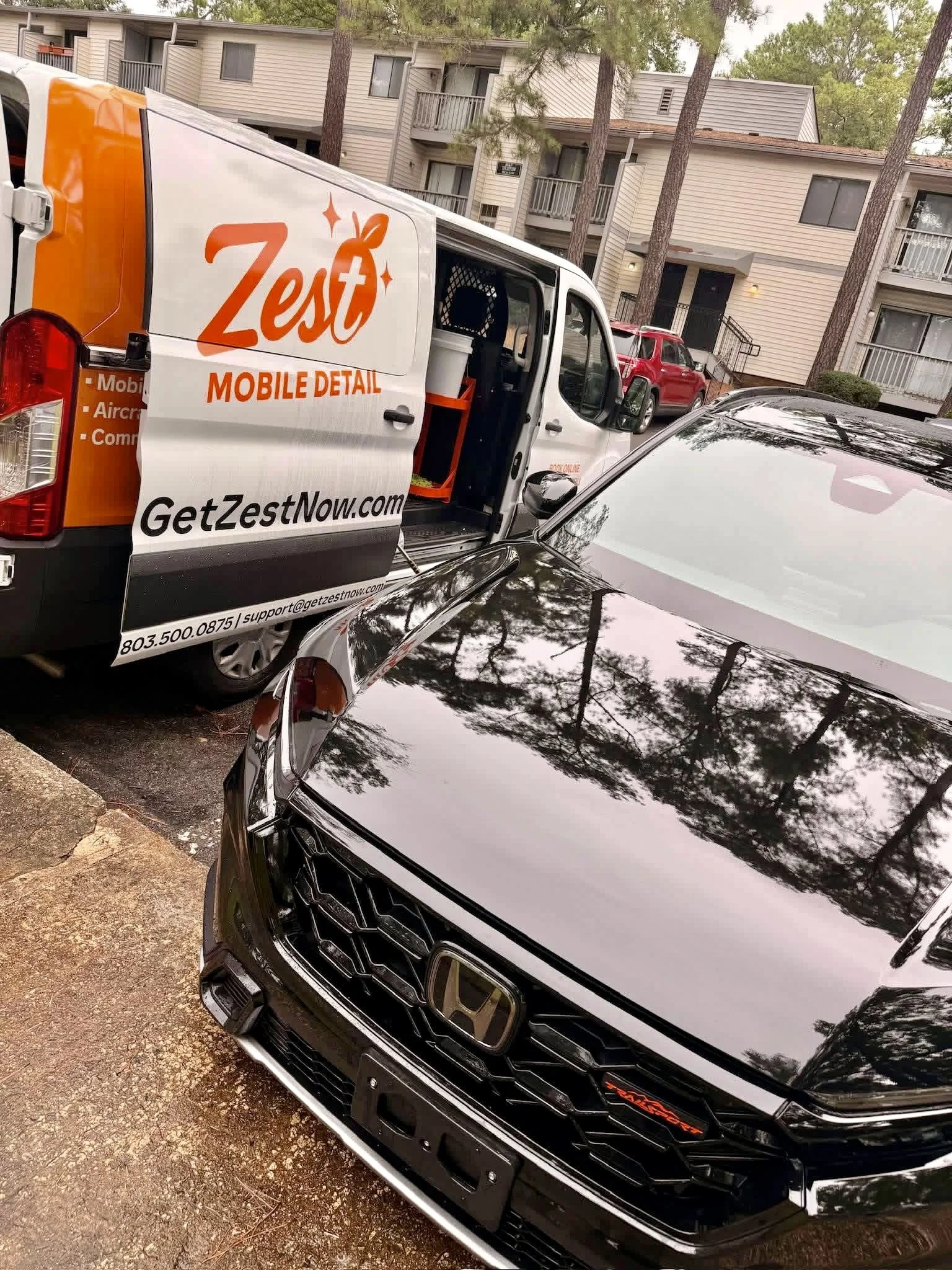 Freshly detailed Honda CR-V after mobile car detailing service by Zest Mobile Detail in Columbia, SC.