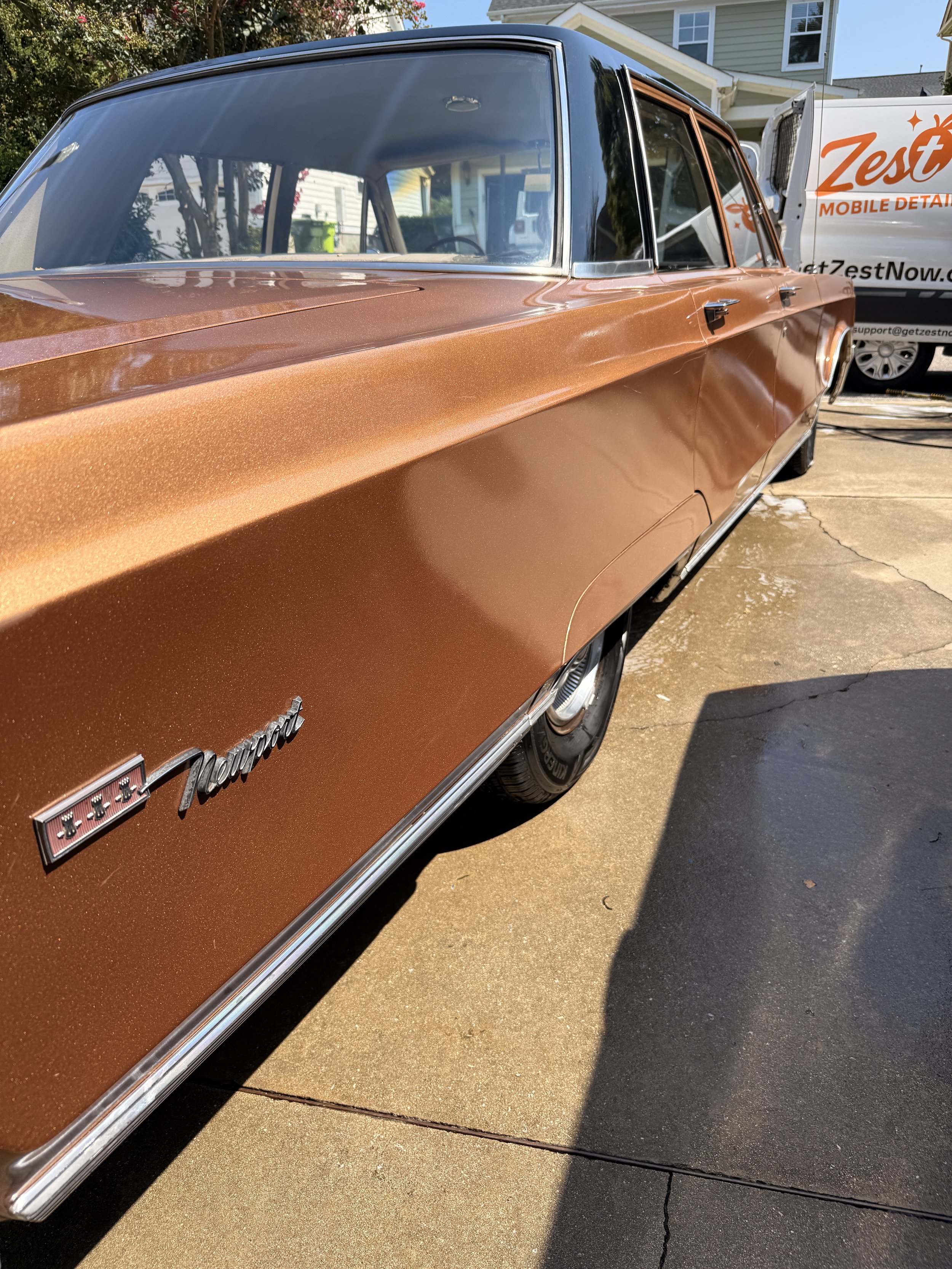 Classic style deserves a careful finish. This old-school Chrysler recently received professional mobile detailing from Zest Mobile Detail, restoring the shine, cleaning up the details, and helping preserve the character that makes a classic vehicle s