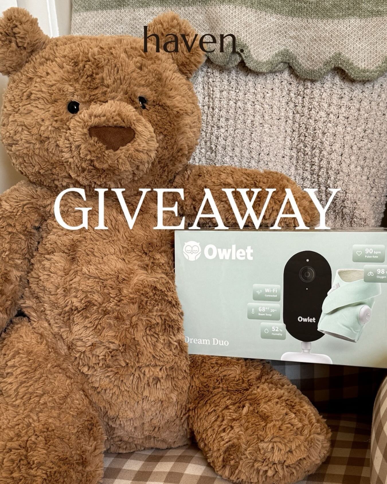 ✨OWLET DREAM DUO GIVEAWAY✨

1.) 🤎 this post 
2.) follow us! @havenpostpartum 
3.) tag 3 friends (1 tag = 1 entry)