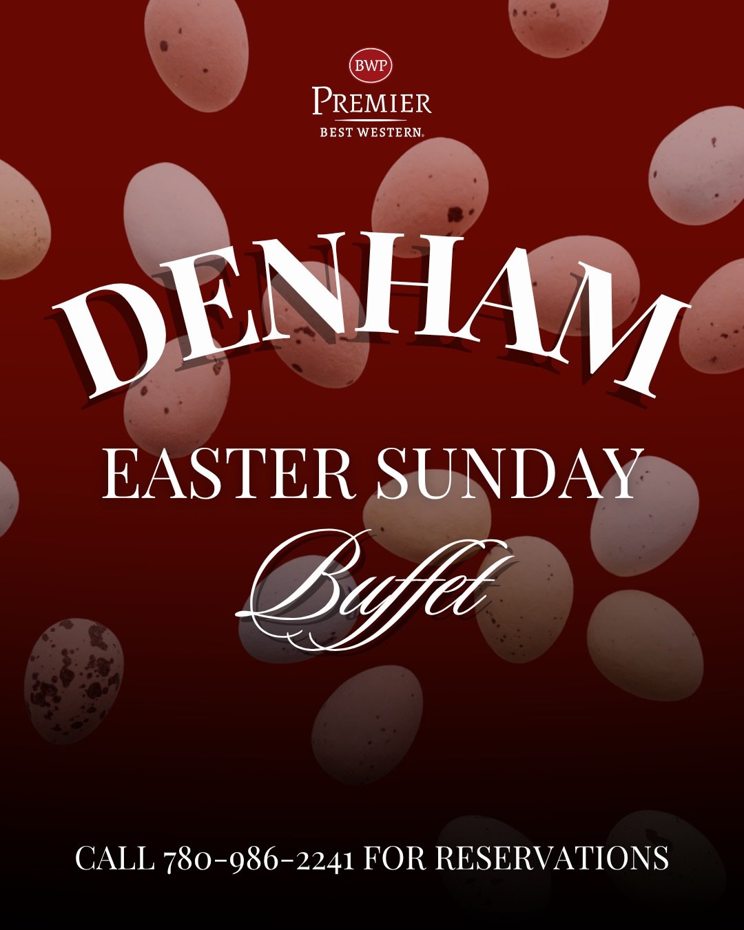 Celebrate Easter with a full day of delicious dining at the Best Western Premier Denham Inn &amp; Suites 🐣🌷

Enjoy buffet options the whole family will love:

🍳 Breakfast: 6:00 AM &ndash; 10:00 AM
🥂 Brunch Buffet: 10:00 AM &ndash; 2:00 PM
🍽️ Din