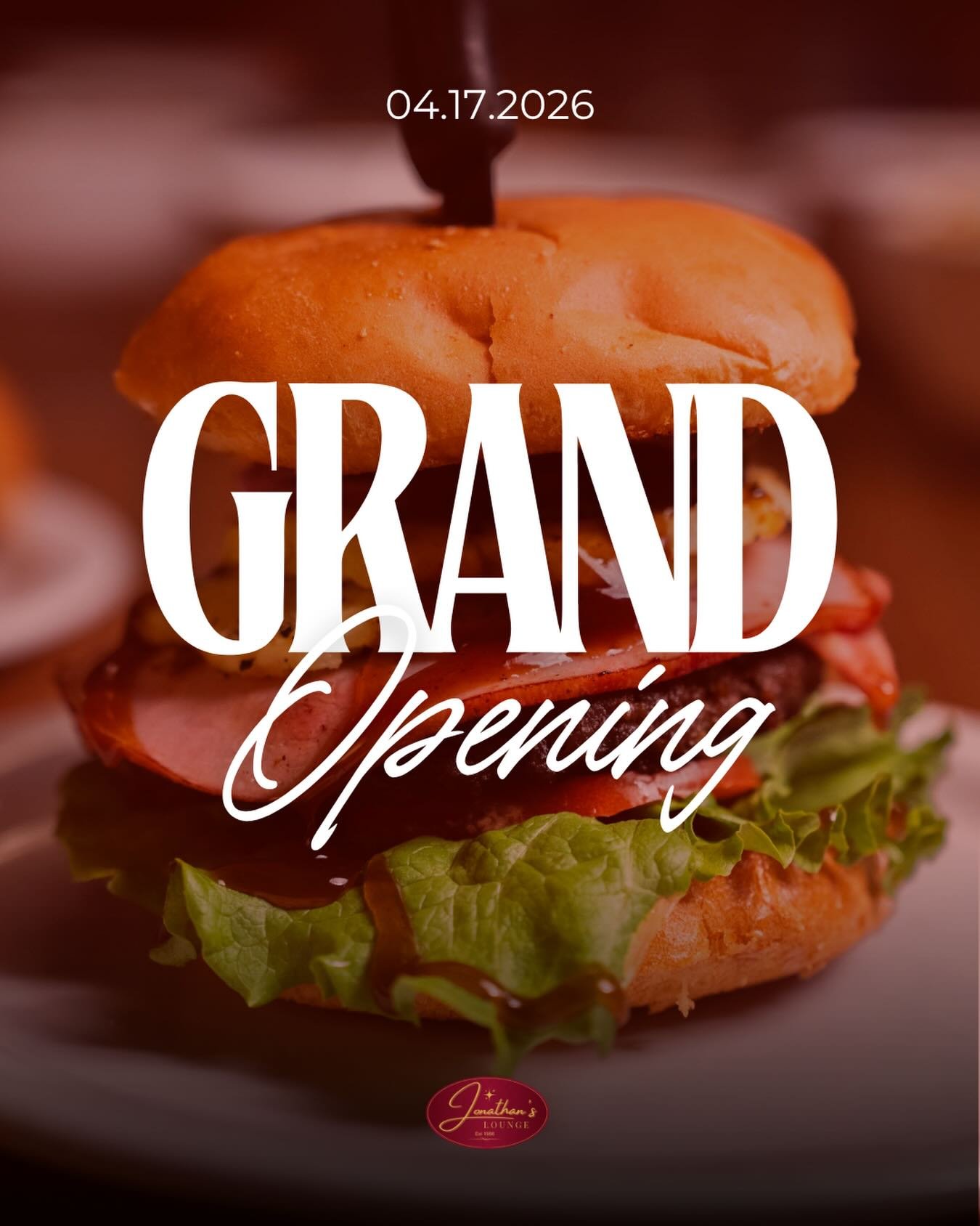 Have you gotten the chance to check out the all-new Jonathan&rsquo;s Lounge yet? 

Well, you&rsquo;re in luck! Join us for our official Grand Opening Event on April 17th! 🍸

Please note, we will be closed for a private event from 5-8, but are open t