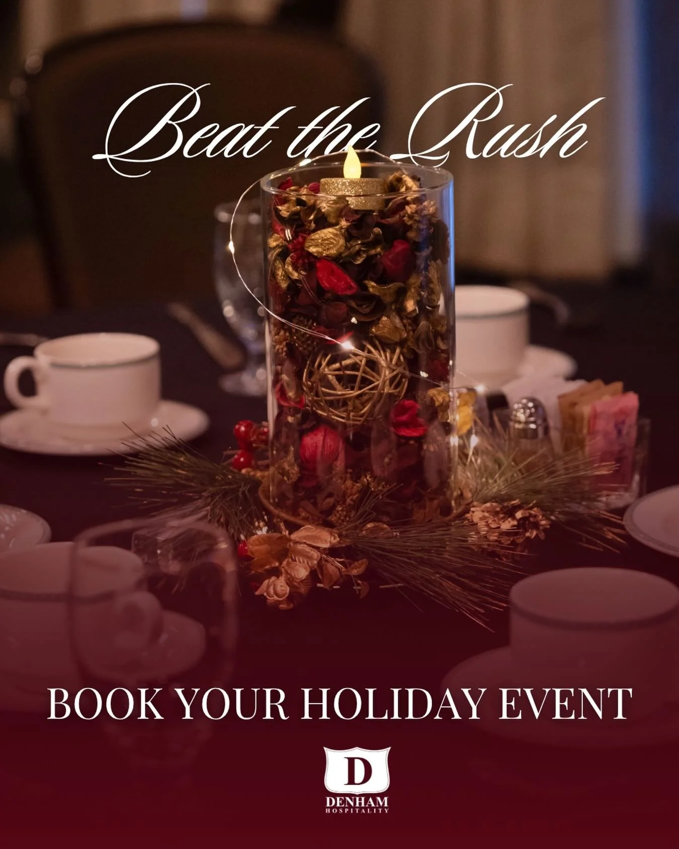 Do a favour for future you. 

Book your Denham holiday parry now and beat the rush when the season rolls around &mdash; andriana@denhamhotels.com