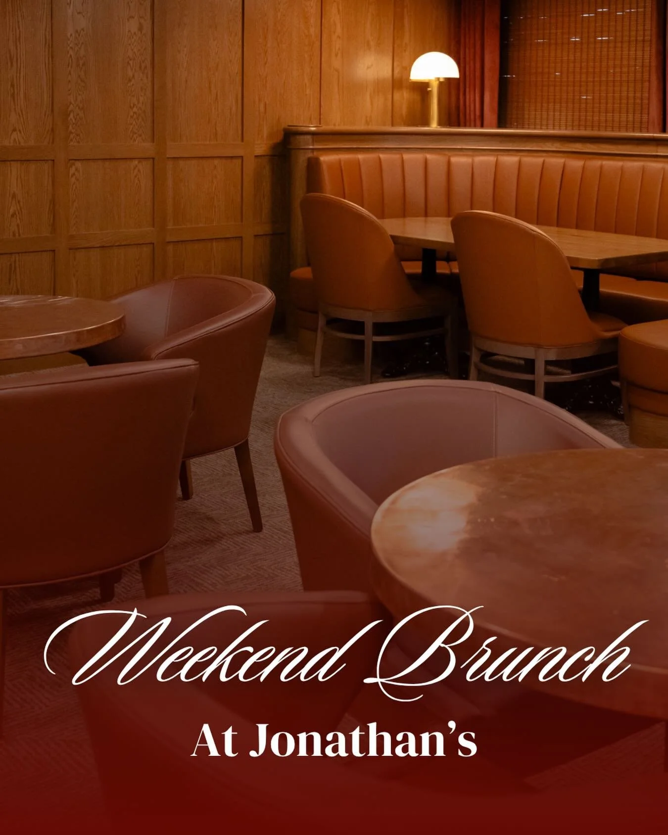 Weekends are made for brunch. ☕🍳🥂

Join us at Jonathan&rsquo;s Lounge every Saturday and Sunday from 10:00 AM&ndash;2:00 PM for all your brunch favourites.