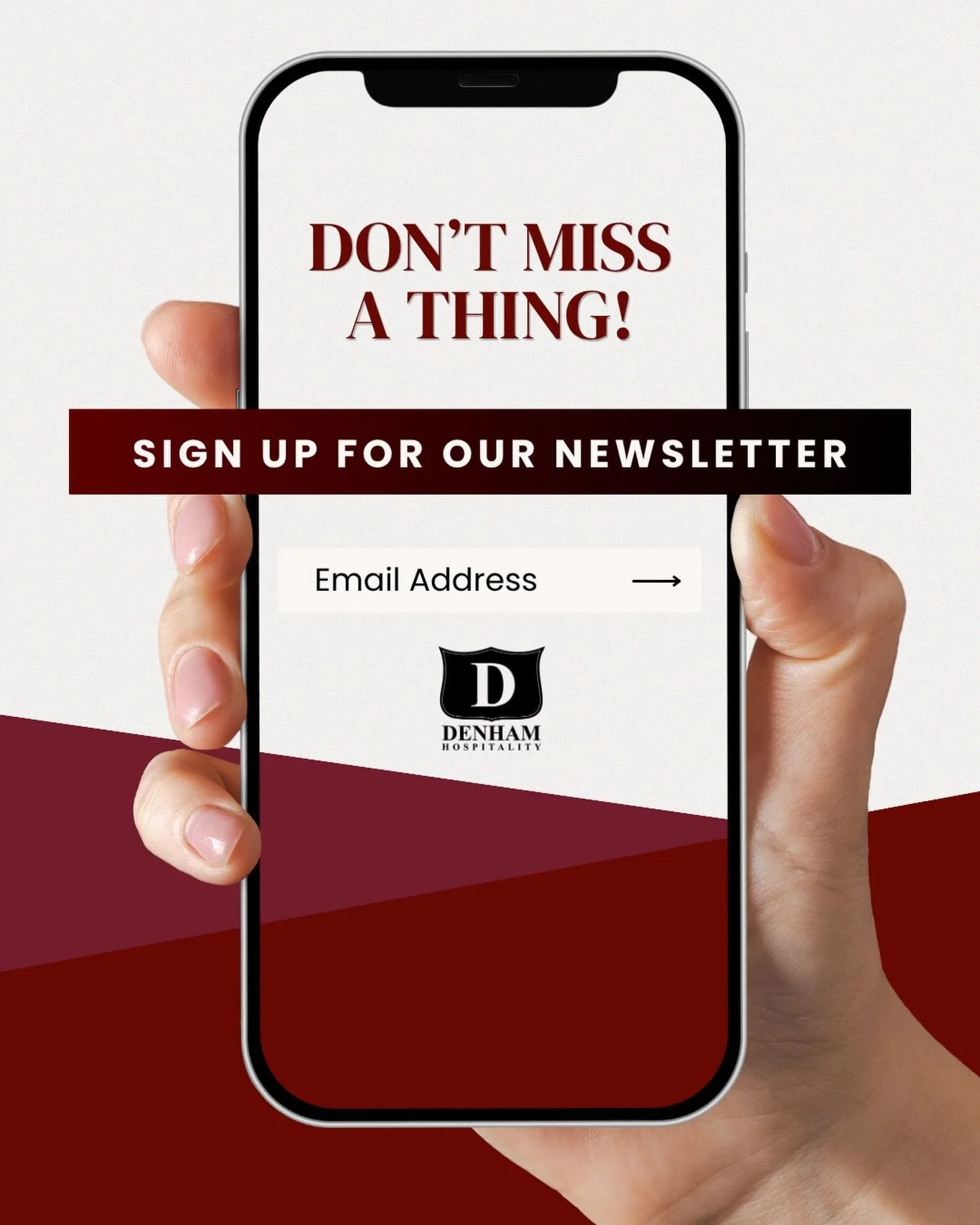 Don&rsquo;t miss out &mdash; sign up for our newsletter at bestwesterndenham.com