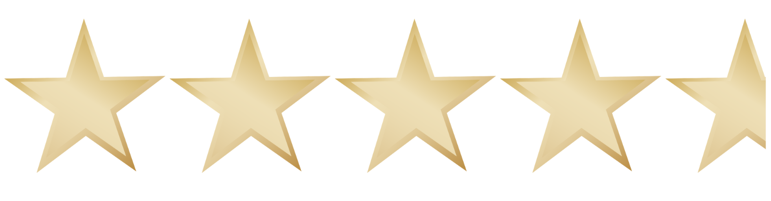 five gold stars with a fifth yellow star, representing the Denham Inn & Suites review rating