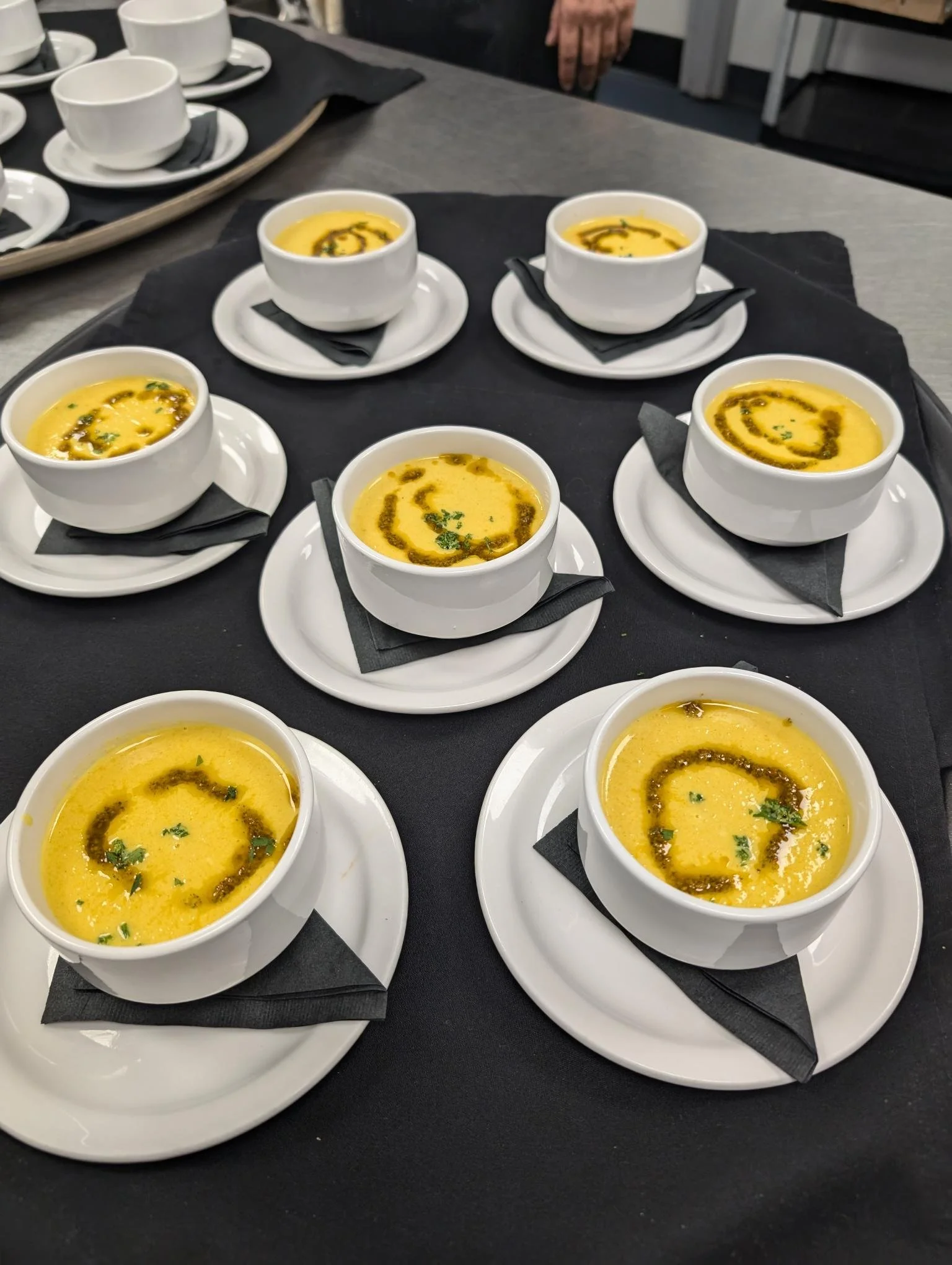 banquet catering service table setup leduc denham hospitality party