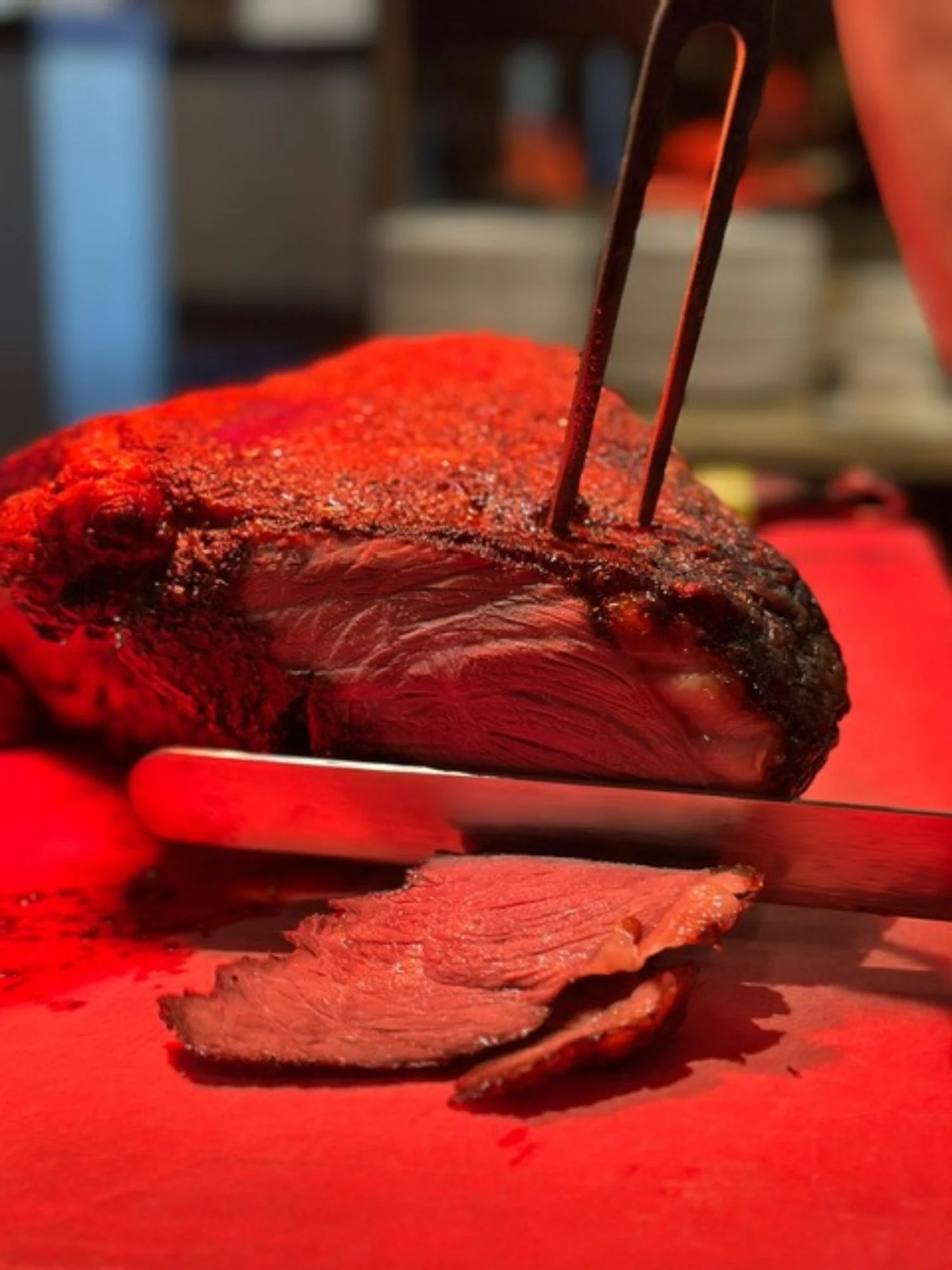 Carving station for event reception at Denham Hospitality