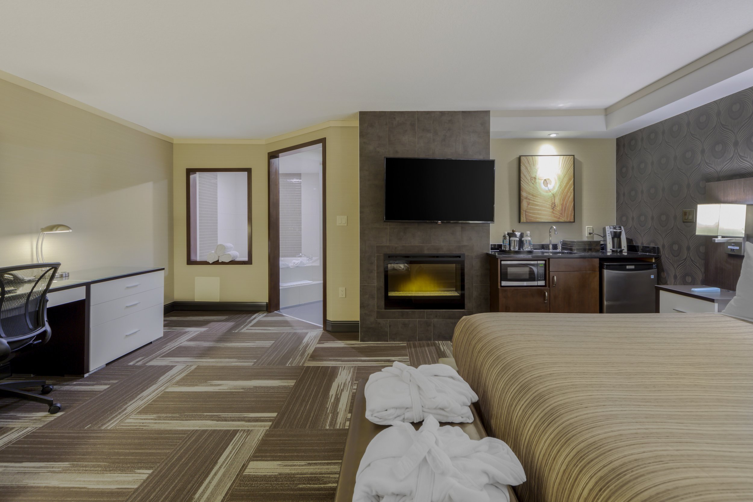 Premier King Jacuzzi Suite. Perfect for a romantic getaway at Best Western Premier Denham Inn & Suites. South Edmonton