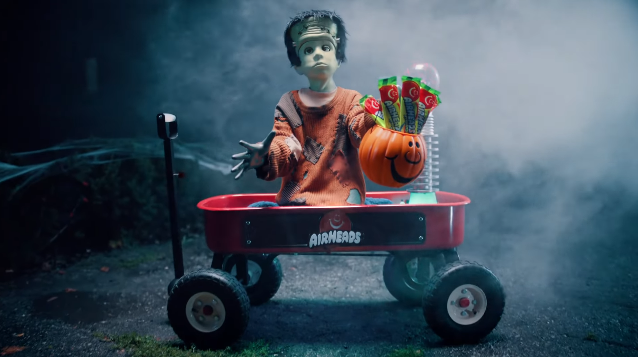 Airheads Halloween Decoy Boy Trick or Treating Commercial. Post Production. Producer. Editorial, Color Grade, VFX, Finish.