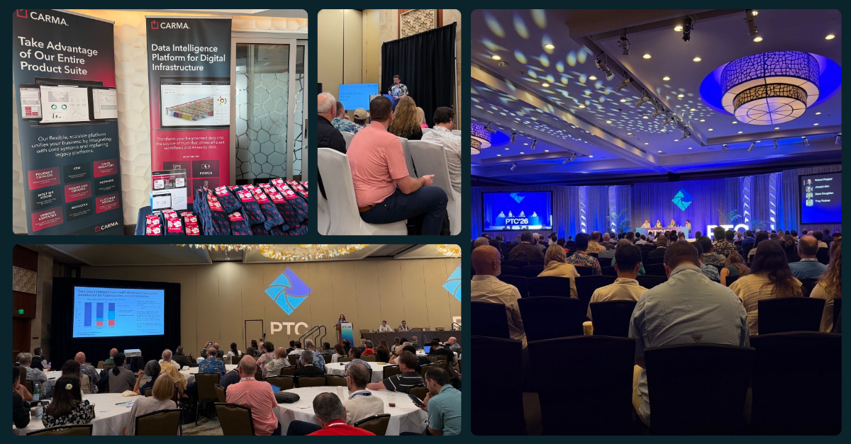 Collage of pictures from sessions at PTC 2026