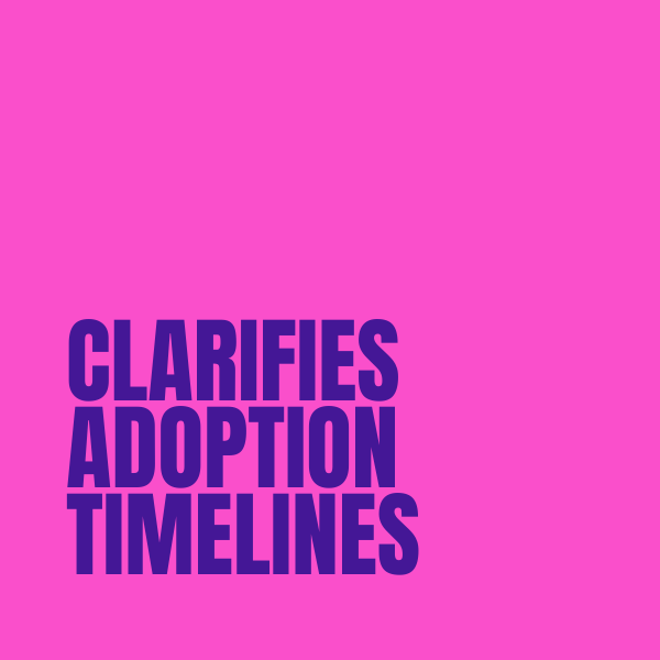 Clarifies adoption timelines