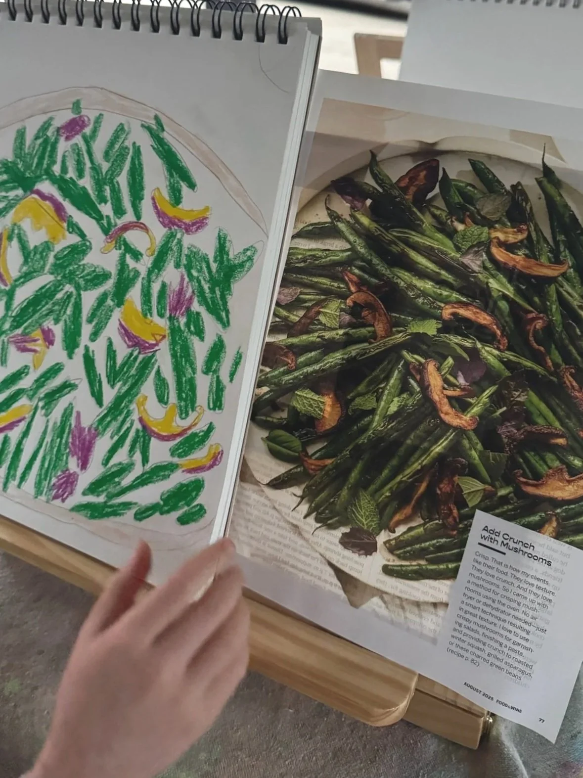 After we get the pencil drawing just right, it's time to add color!