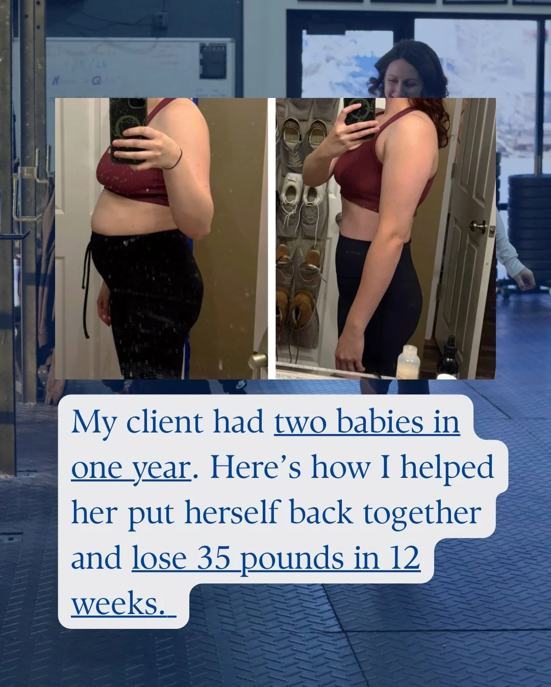 Ladies, this one has got to be one of my favorites
 
She was your typical young mom who had a history of being able to eat whatever she wanted and treat her body like crap, but not look or feel unhealthy (remember your early 20&rsquo;s ladies?)
 
But
