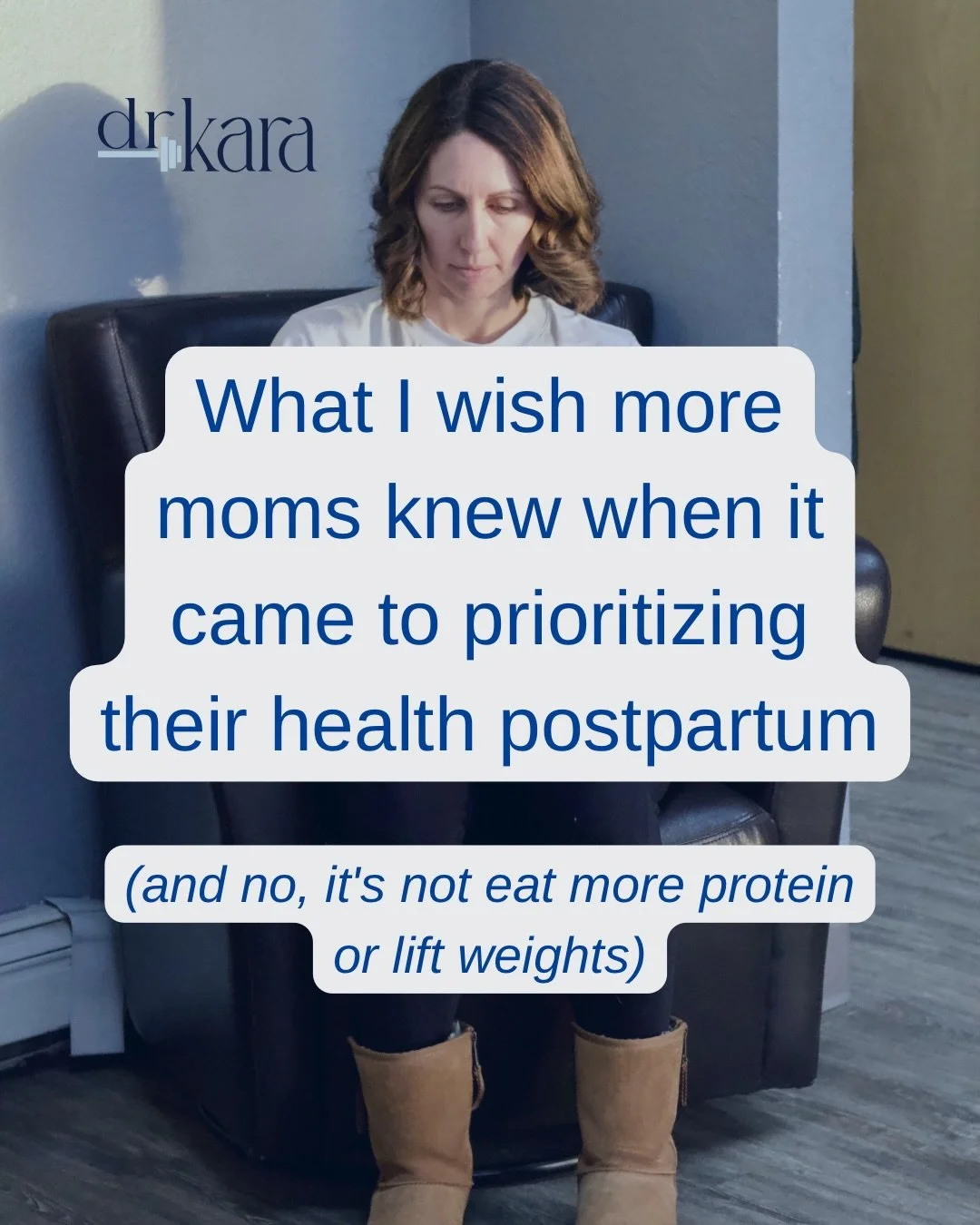 I wish more moms understand that if they want to be the mom who plays with her kids and feels incredible in her body, she has to start sooner than later. 

If you&rsquo;re a mom, you know there is never going to be a &ldquo;right&rdquo; or &ldquo;goo