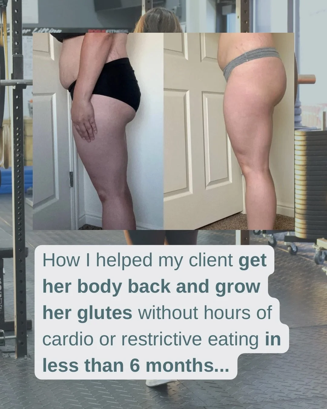 Look at that BOOTY!

I freaking love client transformations like that and I love that so many of my clients have similar experiences!

I always joke I&rsquo;m great at building booties, but I really am. 

This mama came to me ready to work and ready 