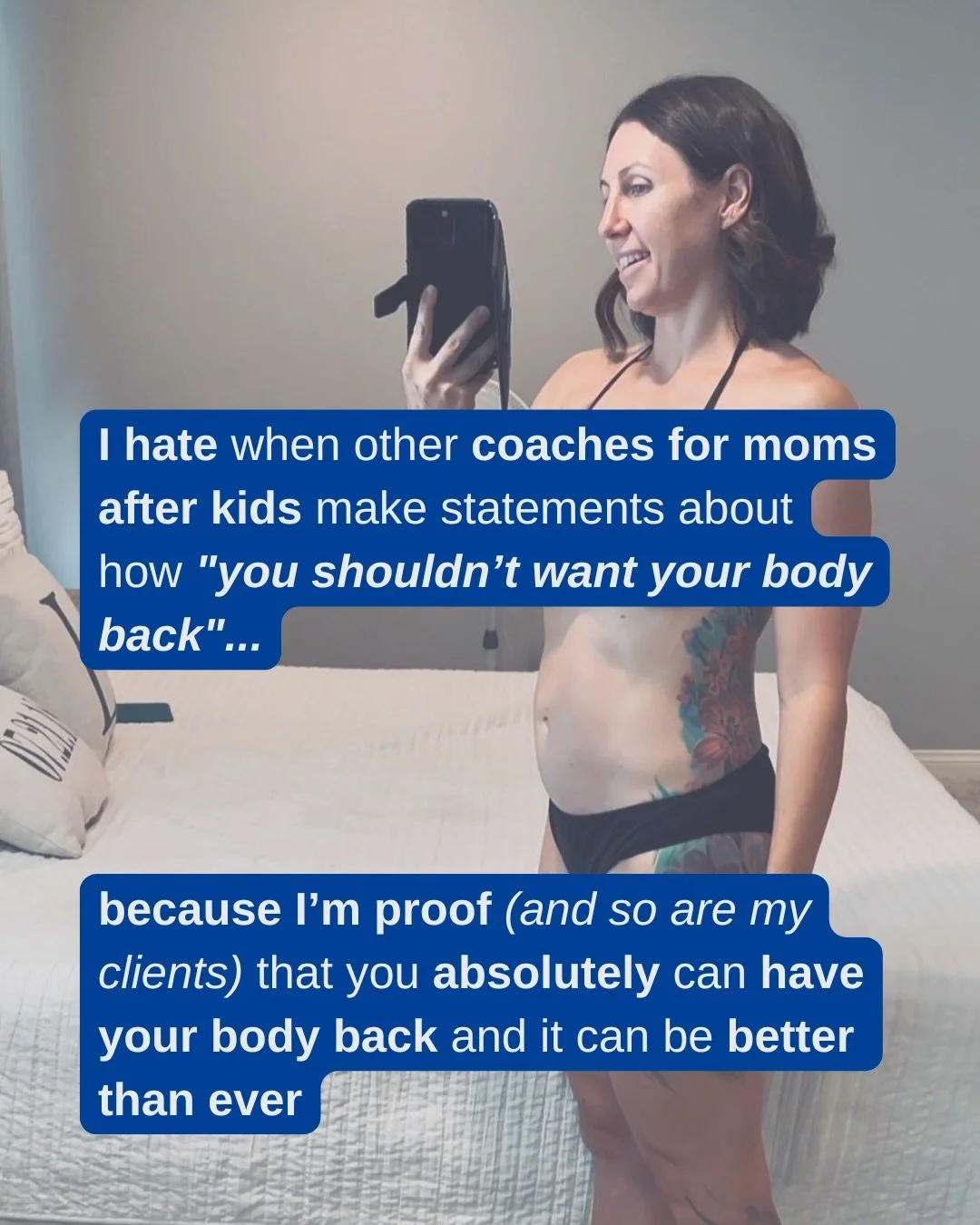 I can&rsquo;t stand this kind of messaging because it isn&rsquo;t true for me or my clients 

I got back to feeling STRONG and lifting like I did pre baby without limitations

I am proof you don&rsquo;t have to settle for a body that is less than wha