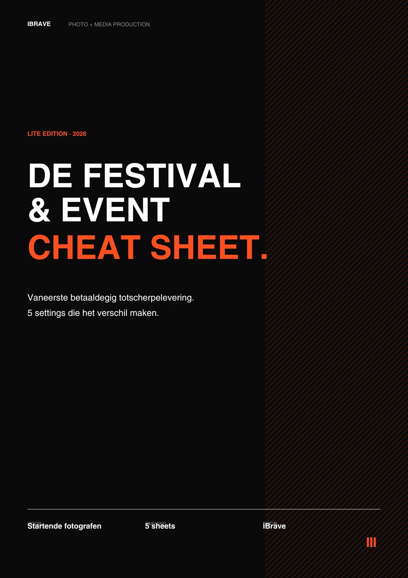 Gratis event/festival cheat sheet