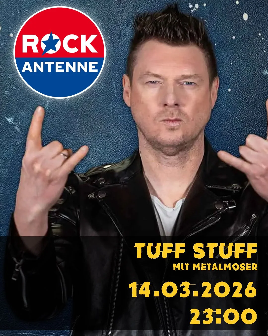 Ihr schaltet heute Abend um 23:00 besser mal @rock_antenne an und zieht euch "Tuff Stuff" mit dem Moser, dem Thomas, dem Thomas Moser aka @metalmoser rein. Vielleicht k&ouml;nnte da unter Umst&auml;nden etwas nordische Reptilienhaut reinger