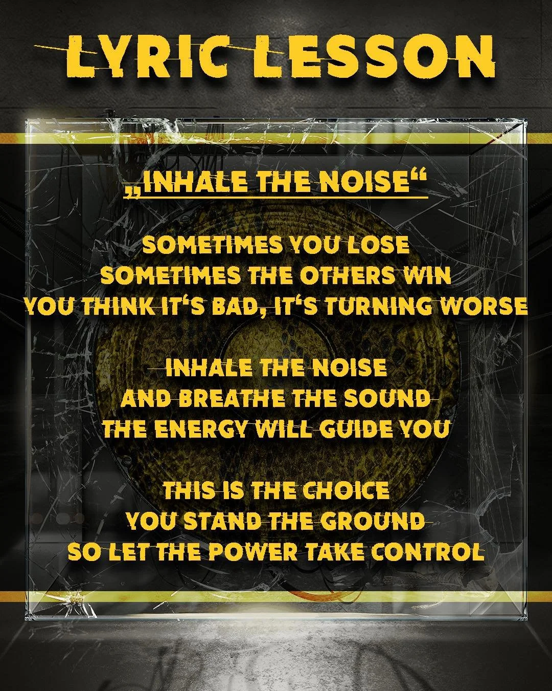INSIDE THE LYRICS - propably the most essential lyric parts of the new single &bdquo;Inhale The Noise&ldquo; are these ☝️ 
Music can have such a power to turn dark into bright, heal and let you rise again and grow. Often enabling you to carry through