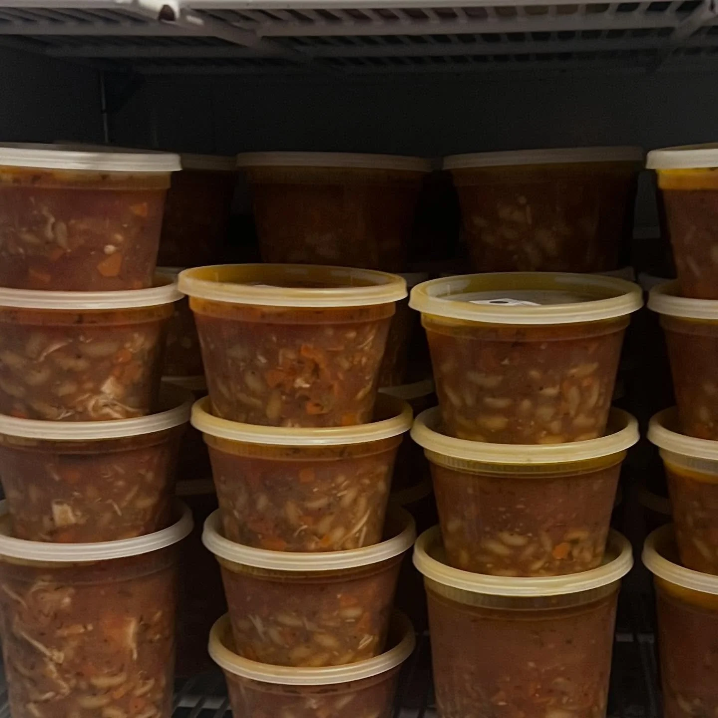 White Bean, Swiss Chard and Tomato soup for our seniors.  This is an extra batch so they can have an extra meal on this long holiday weekend. @fishsonoma @sheanadavis @epicureansonoma @burbankhousingcorp @pressdemo @burbankhousingcorp @farmtopantry