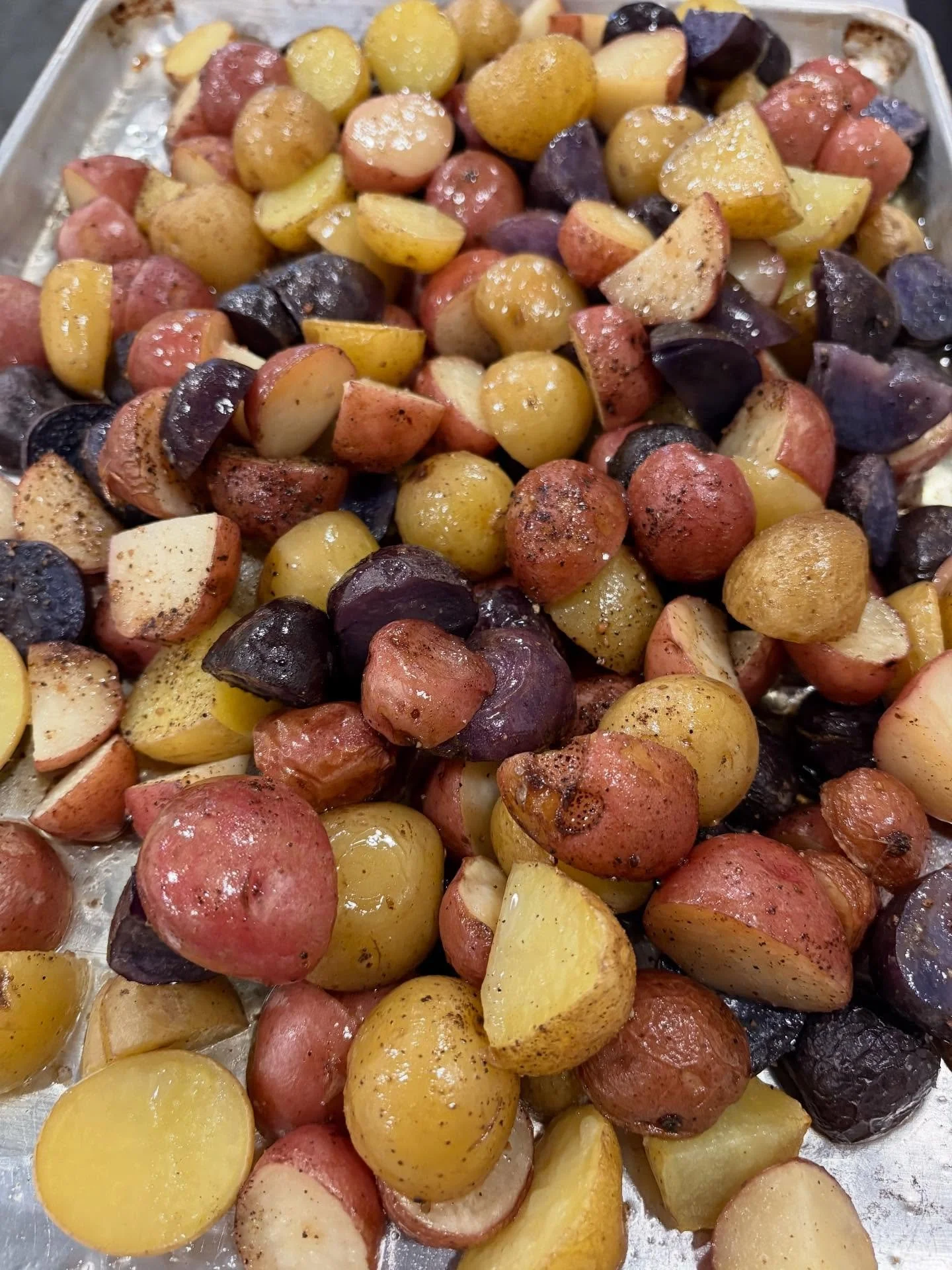Roasted vegetables ready to pack up and deliver today to our seniors. @burbankhousingcorp @farmtopantry @slowfoodsonomacountynorth @epicureansonoma @sheanadavis