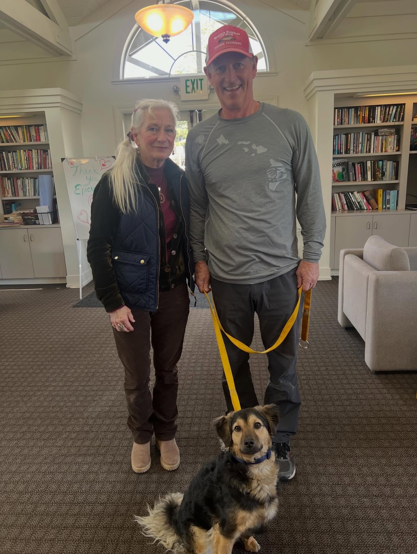 Mary, Bob and Mascot Nicki welcoming our seniors for our weekly delivery.  It is an honor to deliver food to our seniors on Sonoma.  @epicureansonoma @farmtopantry @sheanadavis @vintagehousesonoma @fishsonoma @burbankhousingcorp