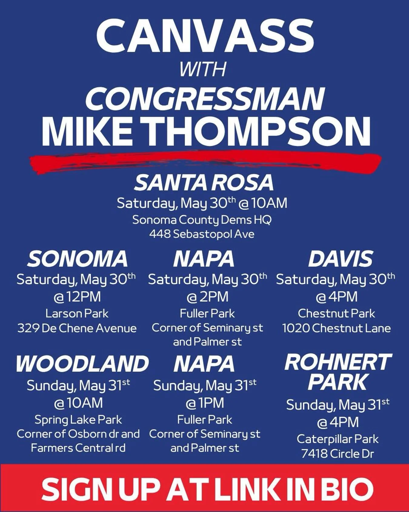 Meet your congressman this week and get out your vote! @mikethompson4congress  @repmikethompson @sheanadavis @nopaycafe