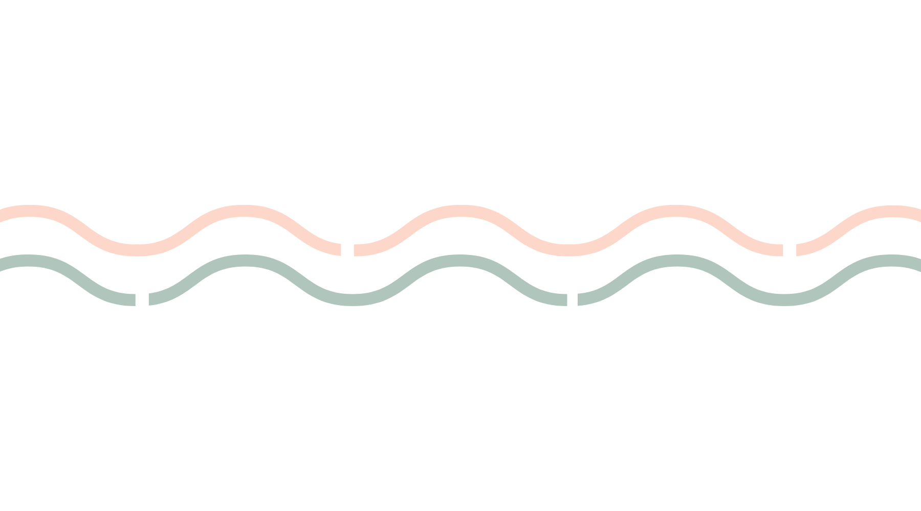 Diagram showing two wavy lines, one pink and one gray, stacked horizontally with break points.