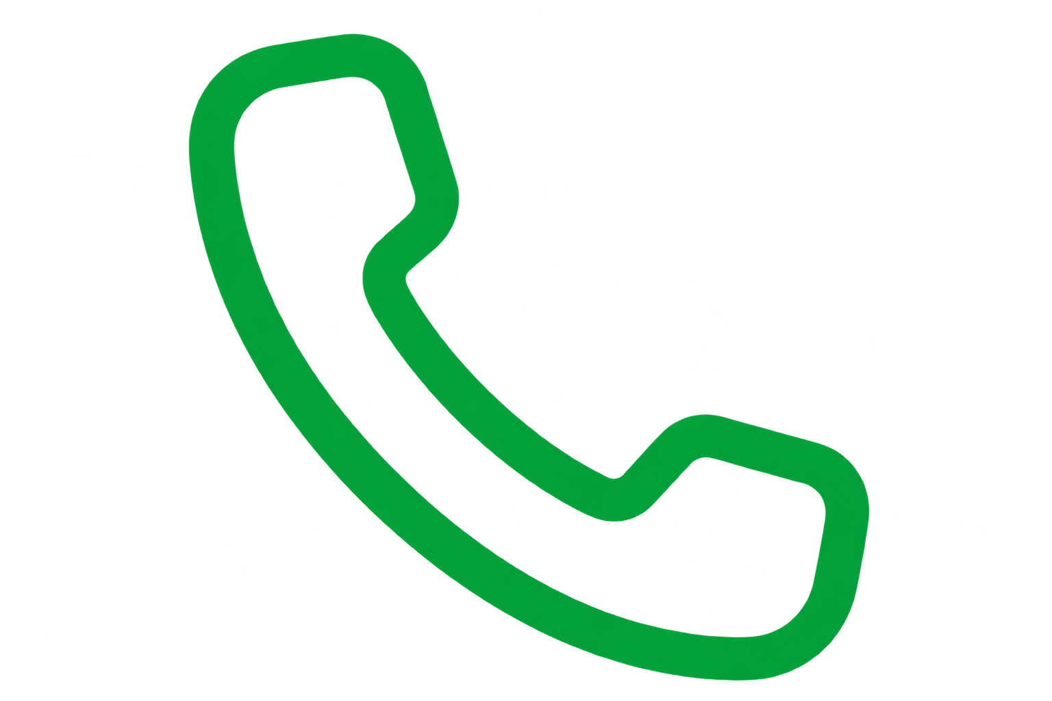 A green pathway or road with sharp curves viewed from above.