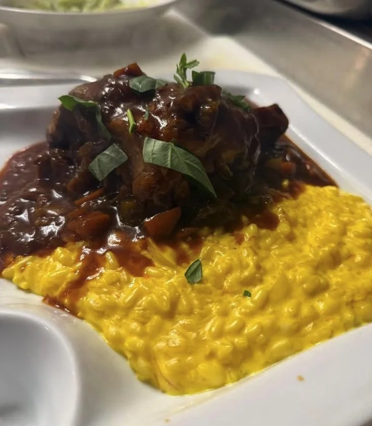 Osso Buco with Risotto Azafrán